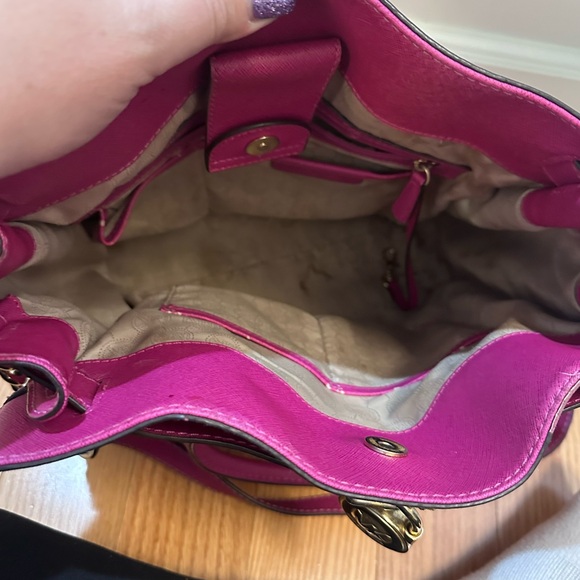 Authentic Michael Kors Pink Purse Shoulder Bag - Picture 8 of 10